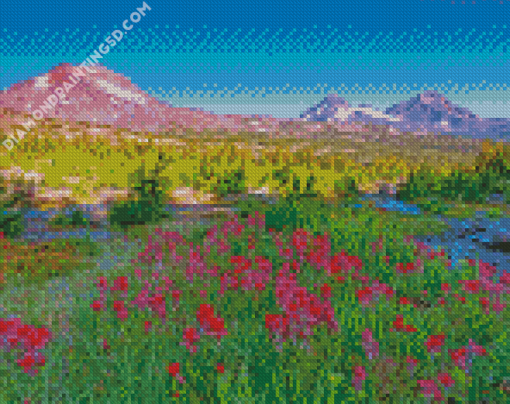 Oregon Mountains Landscape Diamond Paintings