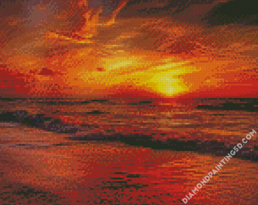 Peru Beach Sunset Diamond Paintings