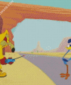 Roadrunner And Coyote Cartoon Diamond Paintings