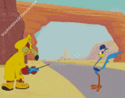 Roadrunner And Coyote Cartoon Diamond Paintings