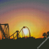 Roller Coaster Silhouette Diamond Paintings