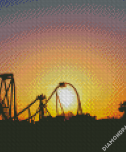 Roller Coaster Silhouette Diamond Paintings