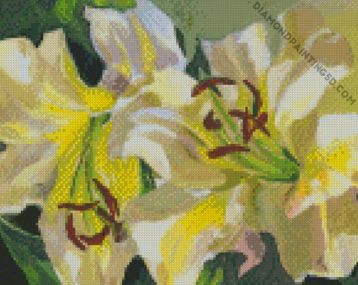 Yellow Lilly Art Diamond Paintings