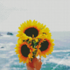 Aesthetic Beach Sunflowers Diamond Paintings