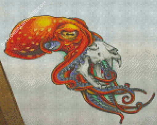 Aesthetic Octopus Skull Diamond Paintings