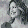 Black And White Mariska Hargitay Diamond Paintings