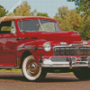 Red Vintage Mercury Convertible Diamond Paintings