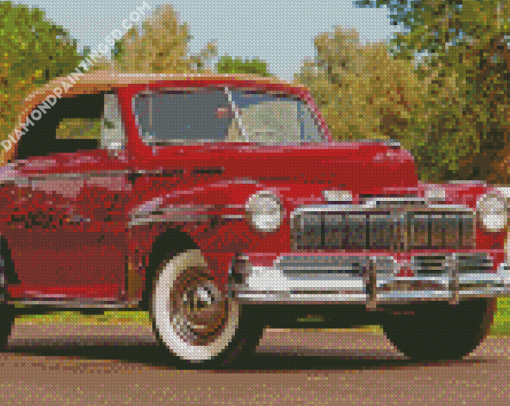 Red Vintage Mercury Convertible Diamond Paintings