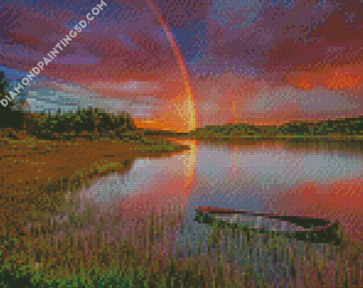 Rainbow Sunset Landscape Diamond Paintings