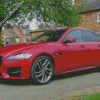 Red Jaguar XF Car Diamond Paintings