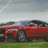 Red Jaguar XF Sport Car Diamond Paintings