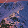 Snowy Striding Edge Sunset Diamond Paintings