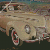 White Vintage Mercury Convertible Diamond Paintings