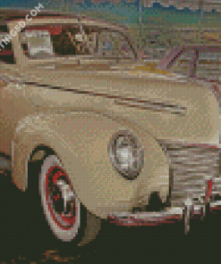 White Vintage Mercury Convertible Diamond Paintings