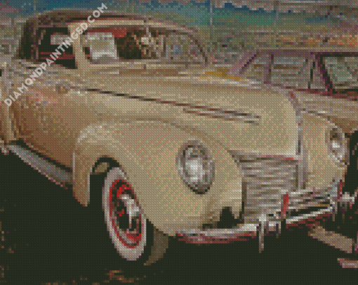 White Vintage Mercury Convertible Diamond Paintings