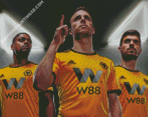 Wolves Football Team Players Diamond Paintings