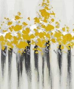 Abstract Gold Flowers Diamond Paintings