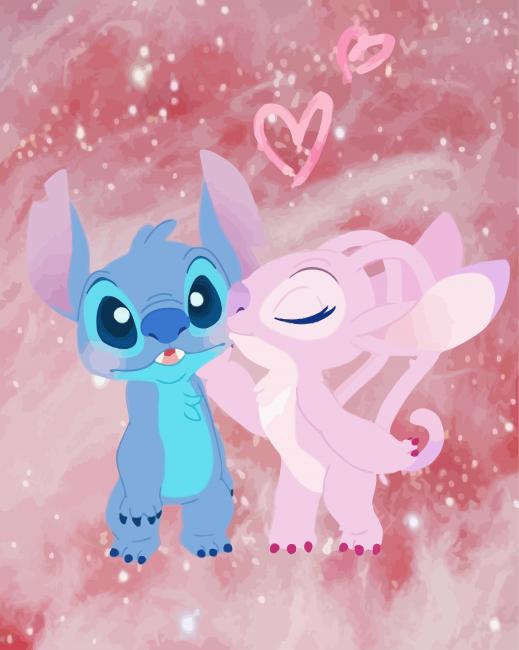 Angel And Stitch Cartoon Diamond Paintings