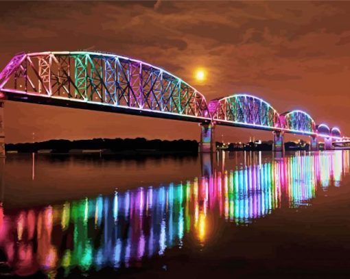 Big Four Bridge Louisiville Diamond Paintings