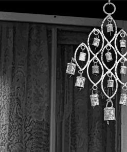 Black And White Old Wind Chimes Diamond Paintings