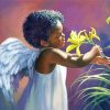 Black Baby Angel Diamond Paintings