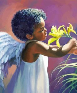 Black Baby Angel Diamond Paintings