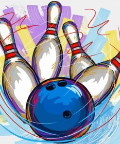 Bowling Illustration Diamond Paintings