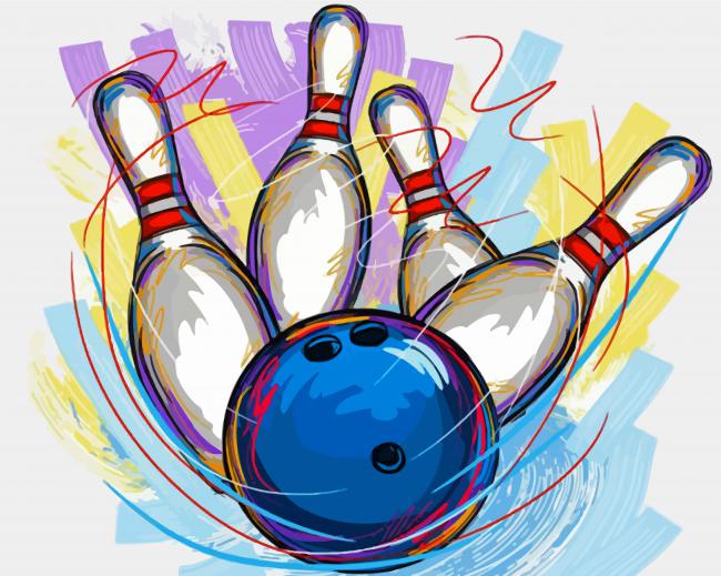 Bowling Illustration Diamond Paintings