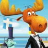 Bullwinkle J Moose Cartoon Diamond Paintings