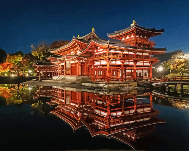 Byodo Temple Reflection Diamond Paintings