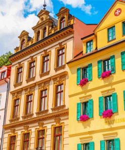 Colorful Houses In Karlovy Vary Diamond Paintings