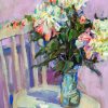 Flowers On Chair Art Diamond Paintings