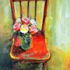 Flowers Vase On A Chair Diamond Paintings