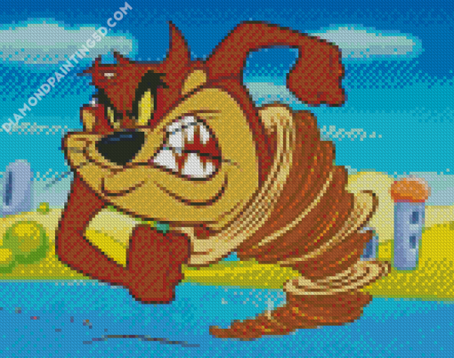 Angry Taz Cartoon Character Diamond Paintings