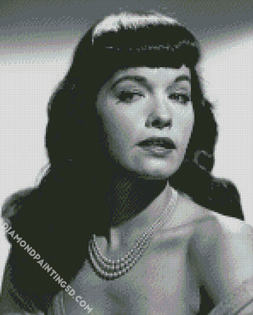 Black And White Beautiful Bettie Page Diamond Paintings