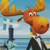 Bullwinkle J Moose Cartoon Diamond Paintings