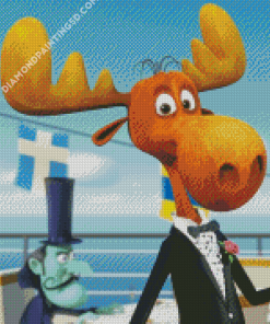 Bullwinkle J Moose Cartoon Diamond Paintings