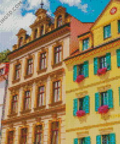 Colorful Houses In Karlovy Vary Diamond Paintings