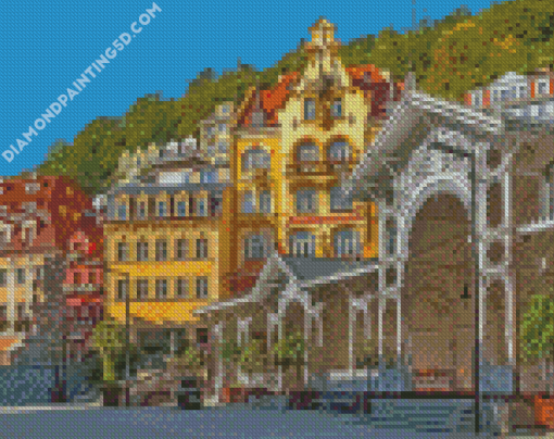 Market Colonnade In Karlovy Vary Diamond Paintings