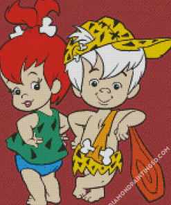 Pebbles And Bamm Bamm Show Diamond Paintings