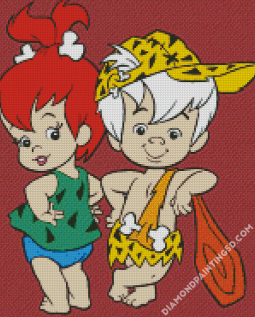 Pebbles And Bamm Bamm Show Diamond Paintings