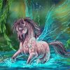 Horse With Wings In Water Diamond Paintings