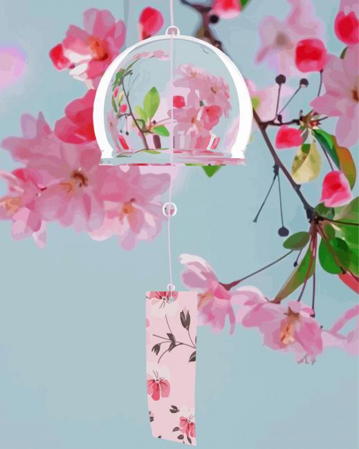 Japanese Wind Chimes Art Diamond Paintings