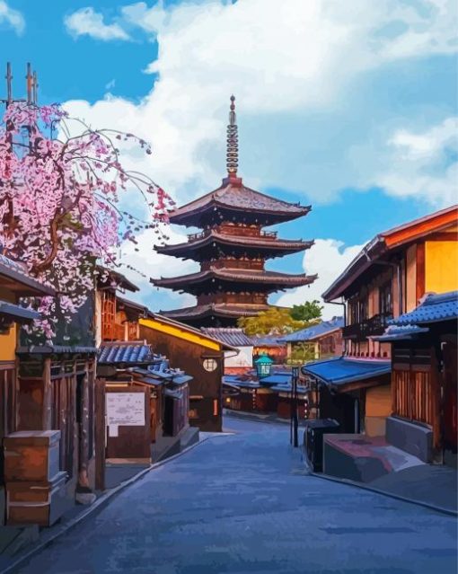 Japanese Scene Buildings Diamond Paintings