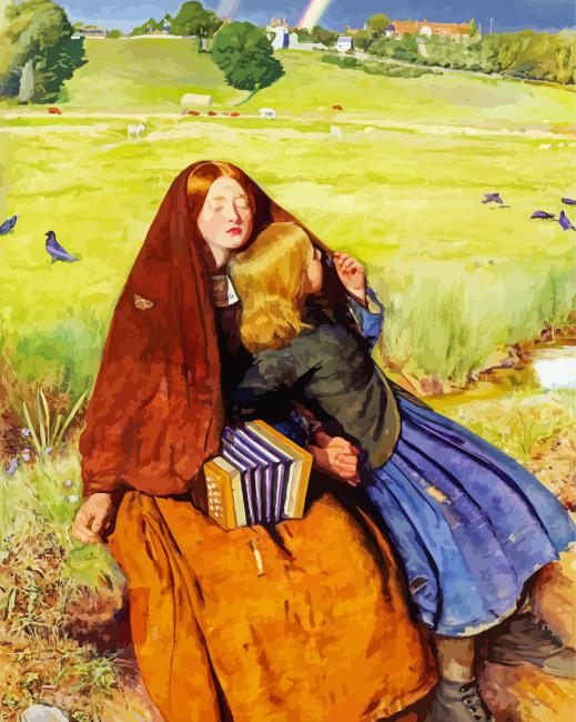 John Everett Millais The Blind Girl Diamond Paintings