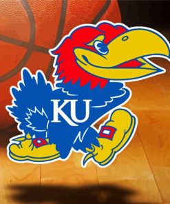 Kansas Jayhawks Basketball Team Logo Diamond Paintings