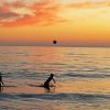 Kids Playing On Beach Diamond Paintings