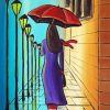 Lady Umbrella Diamond Paintings