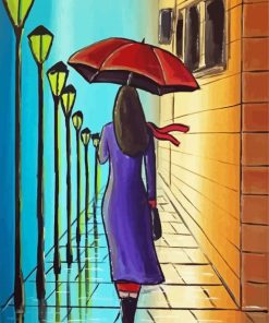 Lady Umbrella Diamond Paintings