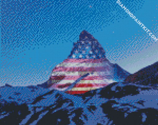 Matterhorn USA Flag Diamond Paintings